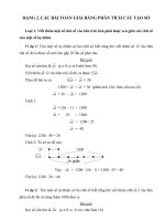 Các bài toán giải băng cấu tạo số