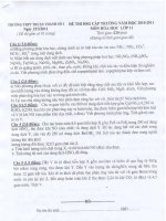 ĐỀ THI HSG HOA 11 THPT THUẬN THÀNH SỐ 1