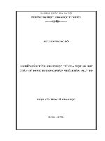 Nghiên cứu tính chất điện tử của một số hợp chất sử dụng phương pháp phiếm hàm mật độ 