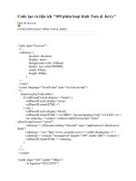 Code tạo ra tiện ích 109 phim hoạt hình Tom & Jerry