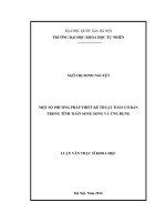 Một số phương pháp thiết kế thuật toán cơ bản trong tính toán song song và ứng dụng 