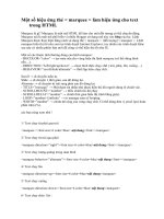 Một số hiệu ứng thẻ marquee làm hiệu ứng cho text trong HTML