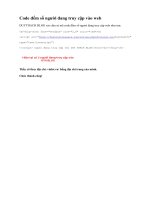 Code đếm số người đang truy cập vào web