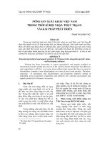 Nông sản xuất khẩu Việt Nam trong thời kì hội nhập: thực trạng và giải pháp phát triển.
