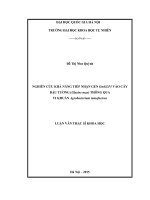 Nghiên cứu khả năng tiếp nhận gen GmGLP1 vào cây đậu tương (glycine max) thông qua vi khuẩn agrobacterium tumefaciens 