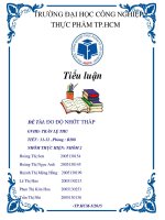 xác định các thực phẩm có độ nhớt thấp