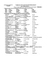 Đ.A và Đề thi Anh 10 hết kỳ II (2010 2011) Thái Bình