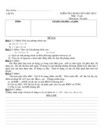 Đe thi hoc ki II mon toan tinh thanh hoa