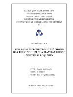ứng dụng x plane trong mô phỏng máy bay không người lái loại nhỏ