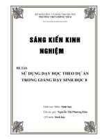 SKKN  dạy học theo dự án sinh học 8