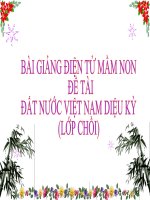 Bài giảng điện tử mầm non lớp Chồi đề tài Đất nước Việt Nam diệu kỳ