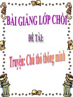 Bài giảng điện tử mầm non lớp Chồi đề tài Truyện Chú thỏ thông minh