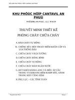 thuyết minh hệ thống phòng cháy chữa  cháy khu phức hợp cantavil an phú