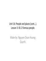 Unit 16 People and places