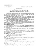 Kế hoạch tổ chức kỷ niệm 70 của trường TH Tân Hoà