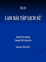 tiết 34 Làm bài tập LS   lớp 6