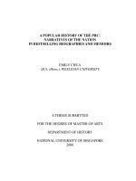 A popular history of the PRC narratives of the nation in best selling biographies and memoirs