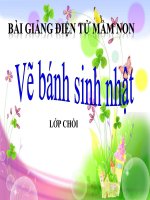 Bài giảng điện tử mầm non lớp Chồi đề tài Vẽ bánh sinh nhật