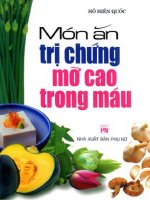 Món ăn trị bệnh mỡ cao trong máu (nhấn nút toàn màn hình để xem đầy đủ)