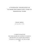 A systematic translation of guarded recursive data types to existential types