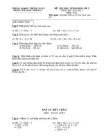 Đề thi HSG cấp trường có đáp án