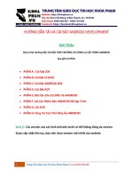 Tài liệu hướng dẫn cài đặt phần mềm lập trình ứng dụng android