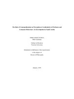 The role of cosmopolitanism on perceptions of authenticity of perfumes and consumer behaviour  an investigation in saudi arabia