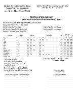 Phieu Liên Lạc HKII Lop 12/8