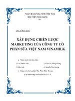 XÂY DỰNG CHIẾN lược MARKETING của CÔNG TY cổ PHẦN sữa VIỆT NAM VINAMILK