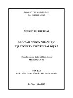 Đào tạo nguồn nhân lực tại công ty truyền tải điện 2 