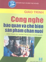 Giáo trình Công nghệ bảo quản và Chế biến sản phẩm chăn nuôi