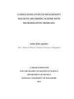 A simulation study of high density magnetic recording scheme with micromagnetic modeling