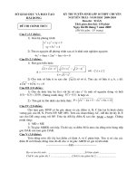 tuyển tập các đề thi vào chuyên