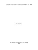 Advanced signal processing algorithms for fMRI