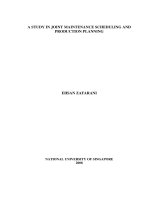 A study in joint maintenance scheduling and production planning