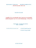 Nghiên cứu cơ chế bồi, xói và đề xuất giải pháp chỉnh trị khu vực Cửa Lấp, tỉnh Bà Rịa Vũng Tàu