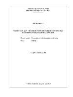Nghiên cứu quá trình khử nước dung dịch cồn sinh học bằng công nghệ thẩm thấu - bốc hơi