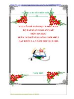 CHUYÊN ĐỀ GIÁO DỤC  ĐÀO TẠO  BỘ BÀI SOẠN GIÁO ÁN MẪU  MÔN TIN HỌC TUẦN 7 CÓ KĨ NĂNG SỐNG MỚI NHẤT  DẠY KHỐI 3, 4, 5 NĂM HỌC 20152016.