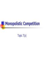 Bài giảng topic 7(a)  monopolisstic competition 