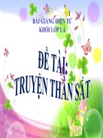 Bài giảng điện tử mầm non lớp Lá đề tài Truyện Thần sắt