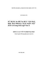 Sử dụng sơ đồ tư duy vào dạy học bài phong cách ngôn ngữ báo chí trong SGK ngữ văn 11 (bộ chuẩn)