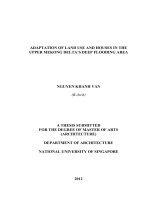 Adaptation of land use and houses in the upper mekong deltas deep flooding area