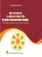 Một số vấn đề lí luận và thực tiễn về quản lí đội ngũ hiệu trưởng trường THPT