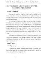 HỌC PHỤ đạo để KHẮC PHỤC học SINH yếu môn TIẾNG VIỆT  ở lớp 15