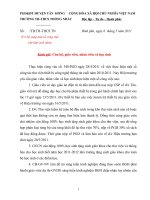 Thông báo của Hiệu trưởng