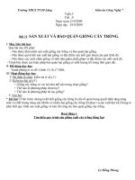 Bài 11: Sãn xuất và bảo quản cây trồng