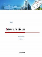 Bài giảng cơ sở dữ liệu chỉ mục và tìm kiếm ảnh 