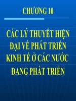Bài giảng lịch sử các học thuyết kinh tế chương 10