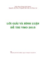 lời giải và bình luận đề thi vmo 2015