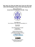 Khả năng của cộng hòa nhân dân trung hoa tiến hành chiến tranh không gian mạng và khai thác mạng máy tính